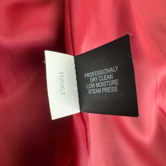 Michael Michael Kors Wool Blend Double Breasted Peacoat Coat Jacket Sz 8 Red - Picture 8 of 17